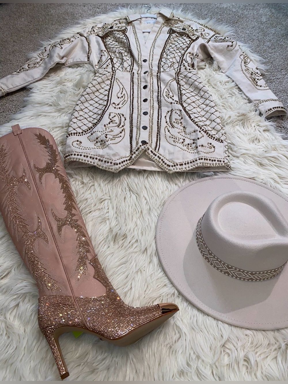 Gianni Bini PearlySand KatyannaTwo Over-the-Knee Rhinestone Embellishment Boots - Picture 11 of 12
